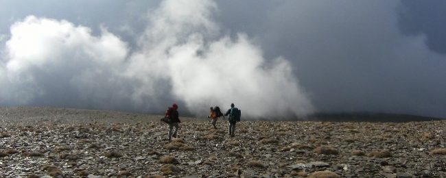 Bajando a la Loma de Los Tres Mojones