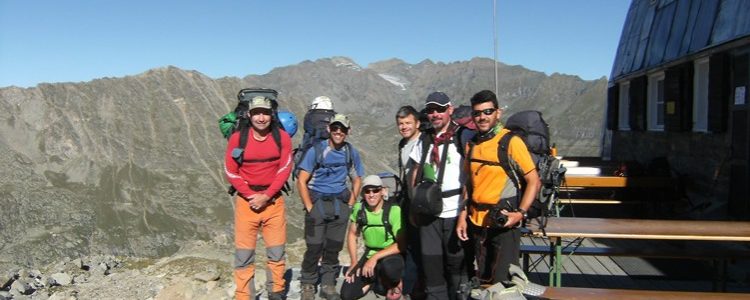 Saliendo del Refugio Vittorio Emanuele II