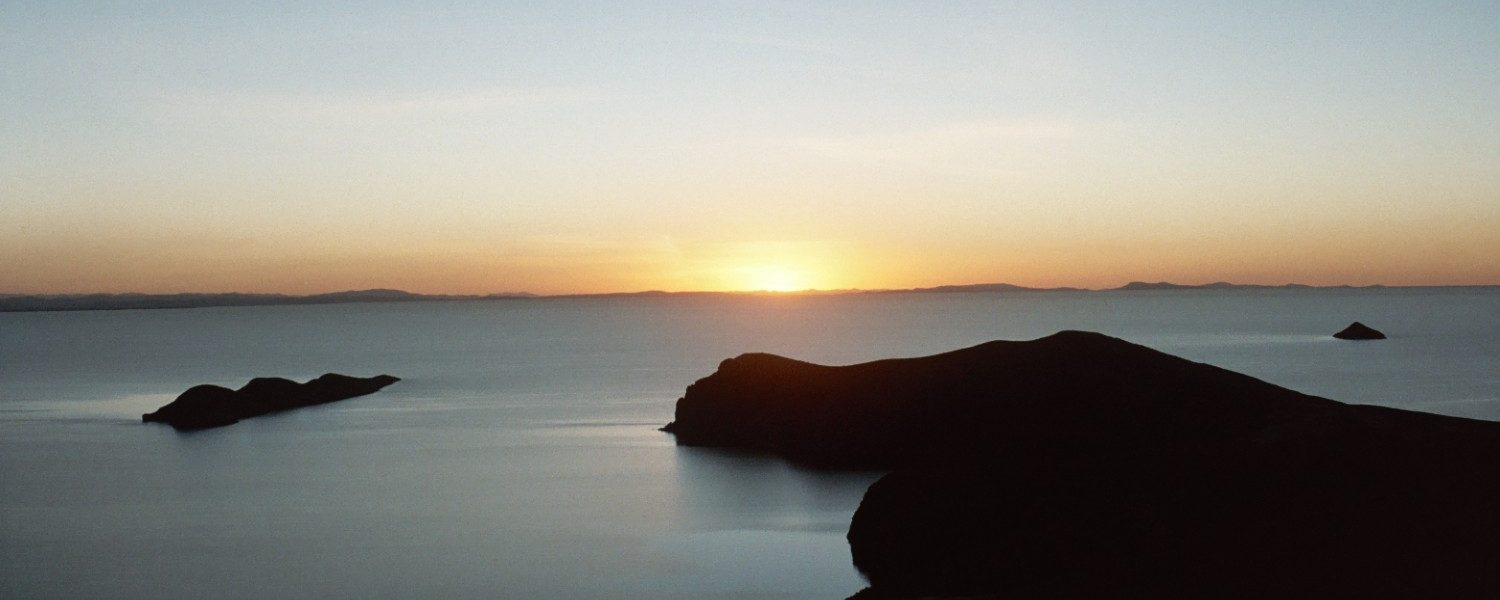 Atardecer en la Isla del Sol, en el Lago Titicaca