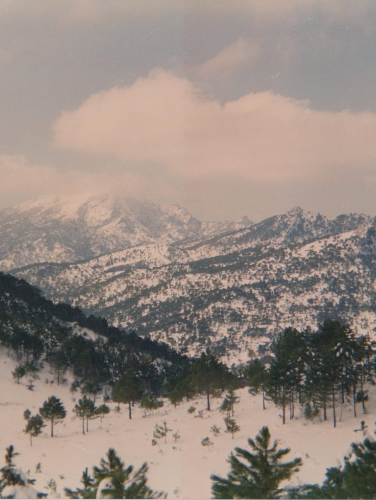 Una nube cubre la cima del Pico de La Sarga