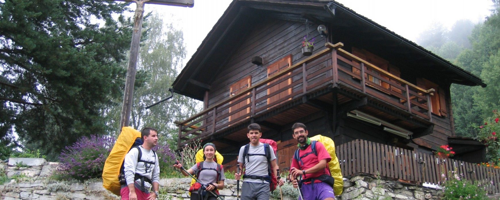 De izquierda a derecha: Joaquín, Infi, Quique y Jesús en Soussillon