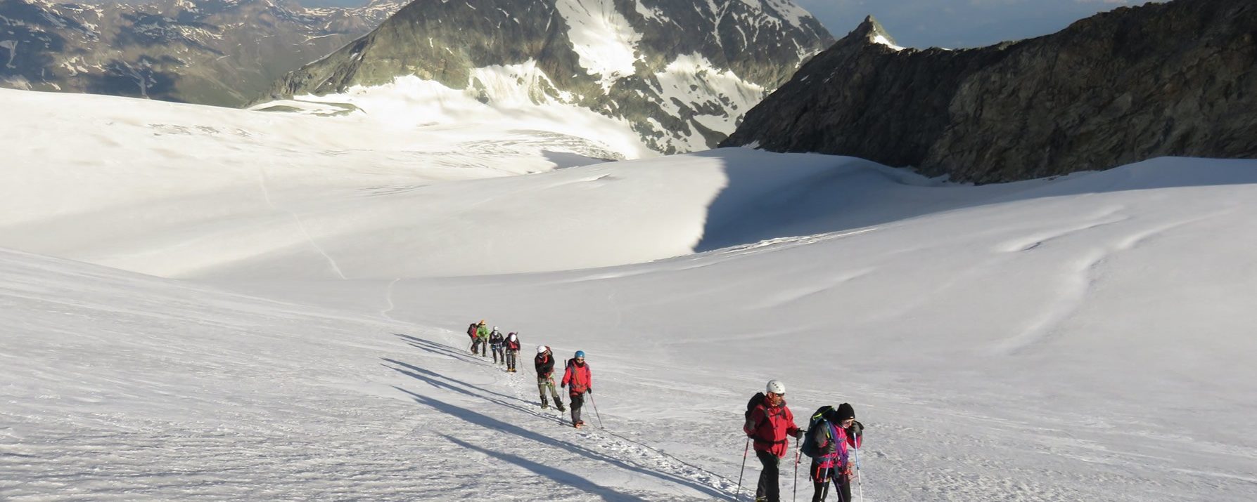 Subiendo el Bishorn por el Glaciar Turtmann