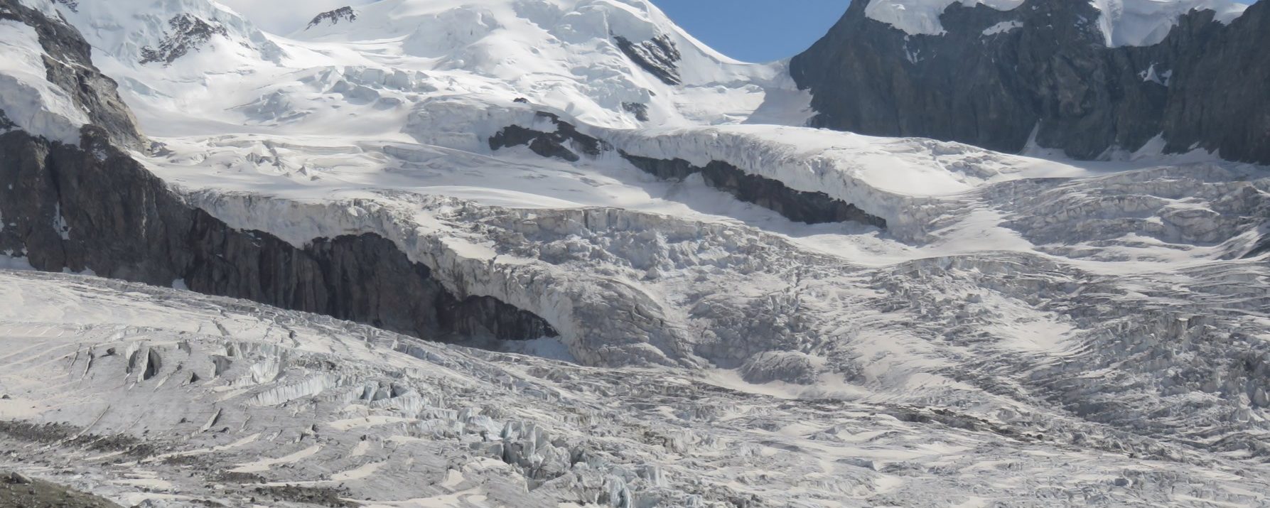Castor Pollux y Glaciar Grenx desde el Refugio de Monte Rosa