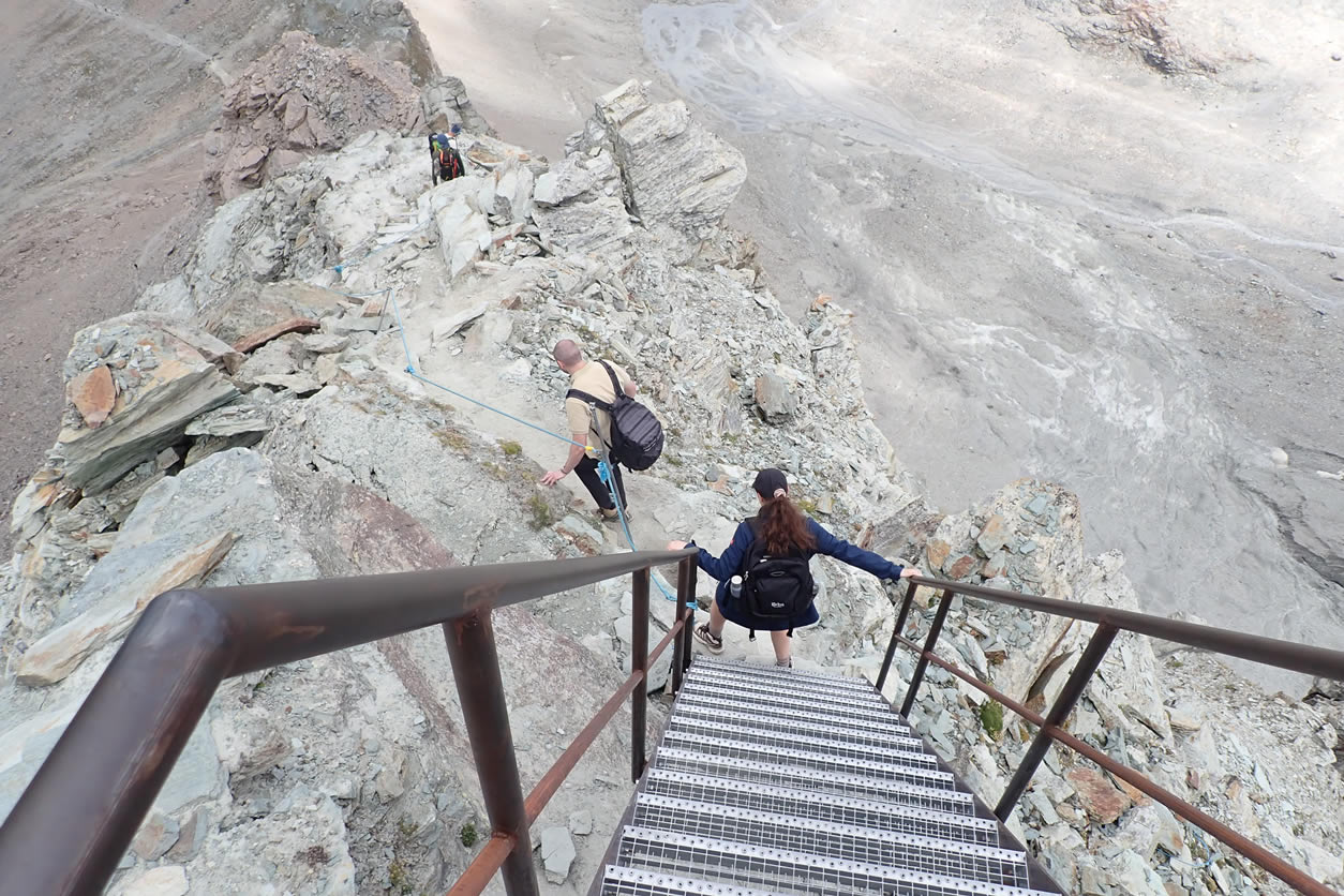 Escaleras de bajada a Schwarxsee